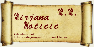 Mirjana Motičić vizit kartica